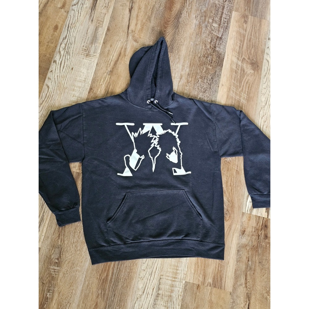 Hunter x Hunter Anime Graphic Hoodie Black Gon Killua Sweatshirt Mens Large